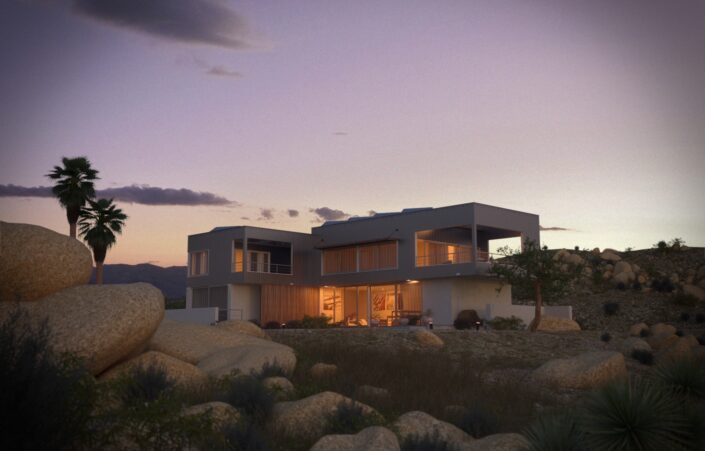 Render Casa en el desierto de BAJA